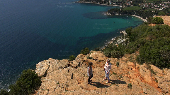 Acteurs filmés au drone au Cap Canaille