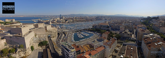 Panorama 180 du Vieux-Port, , vue par drone - 1 © Drone-Pictures
