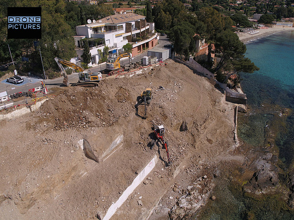 Photo aérienne plage au LavandouPhoto aérienne Suivi de chantier au Lavandou