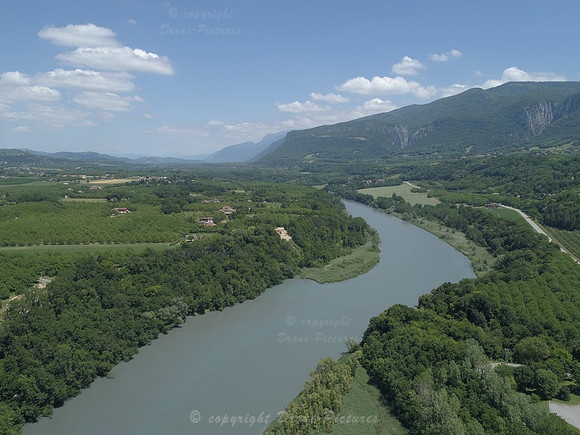 Photo aérienne fleuve Isère © Drone-Pictures