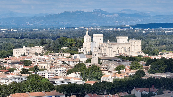 Vue aérienne d' Avignon par Drone, Palais des papes