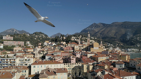 Vue aérienne de Menton - Mouette © Drone-Pictures.fr