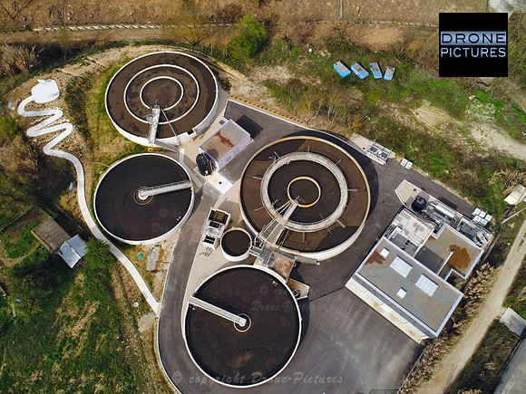 Photo aérienne par drone  Station épuration Auriol © Drone-Pictures - 0225