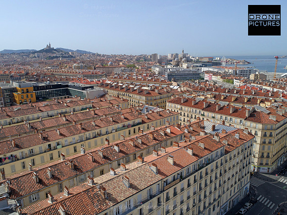 Vue aérienne par drone de MARSEILLE Euroméditerranée © Drone-Pictures