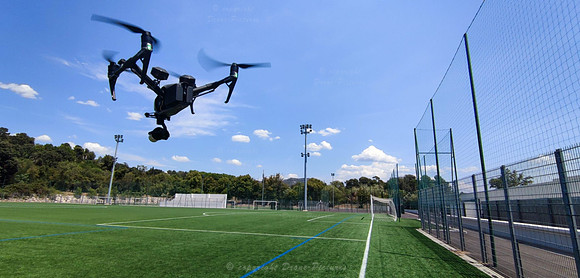 Drone Inspire 2 au stade de la Jouvenne à Marseille pour des prises de vues vidéos aériennes © Drone-Pictures