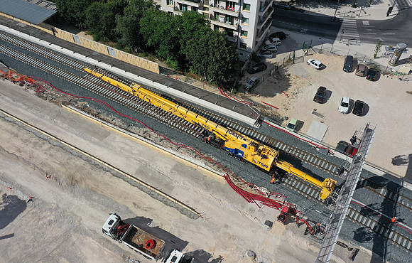 Vue aérienne de la Grue TSO Gare Aix-en-Provence vue par Drone © Drone-Pictures